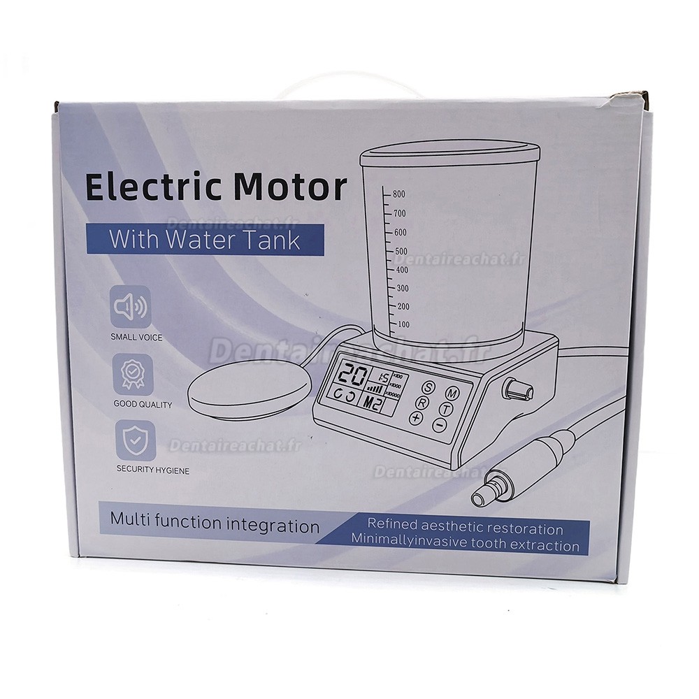 Micromoteur dentaire sans balais 16:1 / 1:1 / 1:5 avec r&eacute;servoir d&rsquo;eau et &eacute;clairage LED